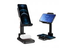 China Double Charging Mobile Phone Wireless Charger 2 In 1 Angle Adjustable supplier