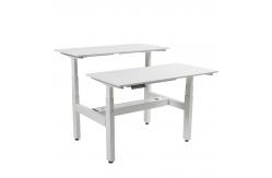 China 2 Levels 4 Legs 4 Motors Extendable KD Structure Steel Office Desk supplier