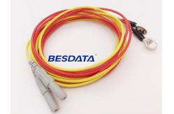 China Accurate Portable EEG Electrodes , Orange Yellow Eeg Gold Cup Electrodes supplier