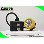 High Illuminance Semi Corded LED Miner Cap Lamp ABS Yellow Black Shell For Coal Mining for sale