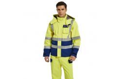 China Hivis Yellow Rich Modacrylic Fire Proof Rain Wear Electric Preventing Jacket supplier
