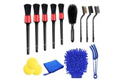 China 15 Pieces Car Cleaning Brushes Microfibre Cloths For Tyres And Car Windows supplier