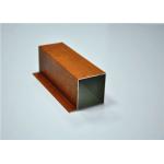 Wooden Grain Aluminum Window Extrusion Profiles For Restaurant for sale