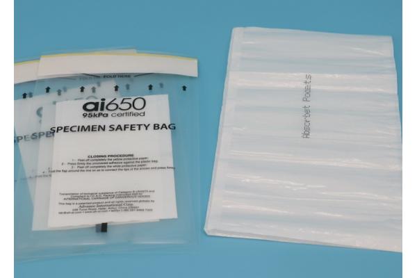 Laboratory 95kPa Biohazard Bag Specimen Packing With Strong Self Adhesive Seal