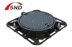 China D400 Extra Heavy Duty Hinged Round Access Cover With Round  And Square Frame supplier