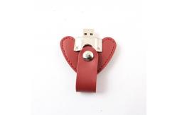 China OEM Leather USB Drive With Encryption Customized Color supplier