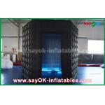 Inflatable Party Decorations 1 Door Diamond Oxford Cloth Inflatable Led Cube Photo Booth For Trade Show for sale