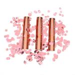 Rose Gold Shining Metallic Foil Circle Party Popper Confetti Shooter Cannon