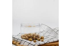 China PET Plastic Round Jar Candy Powder Dried Fruit Storage With Silver Lids supplier