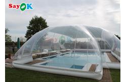 China Custom Swimming Pool Cover Transparent Inflatable Pool Tent Winter Swimming Pool Bubble Tent supplier