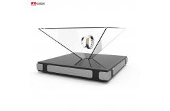 China 100x100cm Transparent LCD Screen 360 3D Pyramid Hologram With Digital LED Sign supplier
