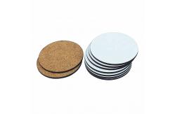 China Round Anti Slip 100x100mm Blank Cork Coasters supplier