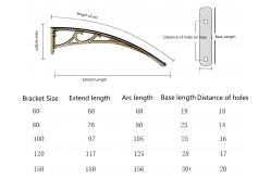 China Customizable Plastic ABS Canopy Brackets For PC Window Cover Protection supplier