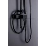 Rotation Matte Black Wall Mount 4way Rain Shower Faucets