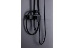 China Rotation Matte Black Wall Mount 4way Rain Shower Faucets supplier