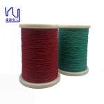 Red / Green Color Real Silk served litz wire 0.1mm Copper Conductor for sale