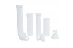 China Customized Plastic Packaging Vitamin C Effervescent Tablet Tube with Desiccant Cover supplier