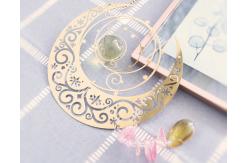 China Nordic Style Metal Wind Spinner Moon Design Rotating Metal Wind Chimes supplier