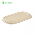 White Biodegradable Take Away Containers Disposable Eco Friendly Takeaway Packaging Lid for sale