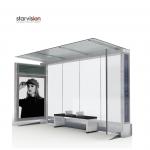 High Corrosion Resistance L4200mm Smart Bus Shelter With Safety Glass Roof for sale