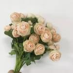 Loose Artificial Peonies Peach Ranunculus Silk Peony Flowers Bouquet for sale