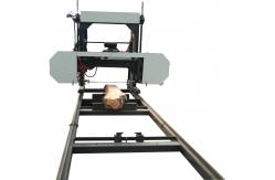 China Diesel Horizontal Portable Band Saw Machine For Cutting Tree Trunk supplier
