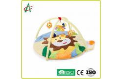 China Washable Round Lions Plush Baby Mat Newborn Tummy Time Gym Mat supplier