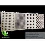 China CNC Perforating Metal Screen Aluminium Cladding Outdoor Use PVDF Coating Customized Panel for sale