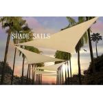 Square Shade Sail Net Beige Outdoor Waterproof Shade Cloth Anti UV for sale