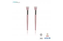 China Cosmetic Synthetic Hair Makeup Brush Set With V Shaped Ferrule Plastic Handle supplier