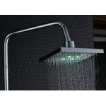 Handheld Head Adjustable LED Shower Set Brushed Surface ROVATE With Slid Bar