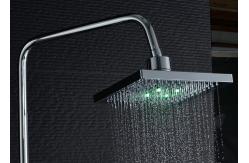 China Handheld Head Adjustable LED Shower Set Brushed Surface ROVATE With Slid Bar supplier