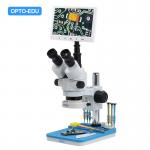 9 LCD Digital Zoom Stereo Optical Microscope for sale