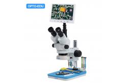 China 9 LCD Digital Zoom Stereo Optical Microscope supplier