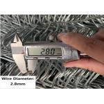 2.8mm Diameter Diamond Chain Link Fencing 8 Foot Height Galvanized for sale
