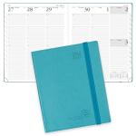 2023 2024 Donau Blue 2 Pages Per Week Planner with Monochrome Inner for sale