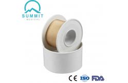 China 2.5cmX5m Tan Silk Surgical Adhesive Plaster With Plastic Spool supplier