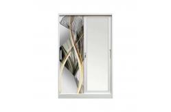 China Home Two Door Steel Wardrobe With Mirror KD Structure   Wear Resistance supplier