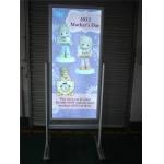Indoor Floor Stand ODM Aluminum LED Slim Light Box With Wheels