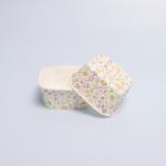 Square Bakery Packaging Box Small Cupcake Liners Fluted Cake Cups Recycled for sale