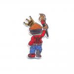3.5 Inch Die Cut Embroidered Patches ,  Logo Badges For Clothing Cotton Material for sale