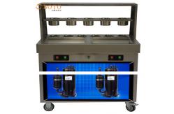 China High Effiency Big Capacity Stainless Steel Fried Ice Cream Roll Machine supplier