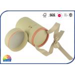 Custom Round Paper Tube Packaging Cylinder Paper Box With Ribbon Bowknot