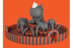 China Pig Inflatable Bounce House For Playground Double Stitching Inside And Outside supplier