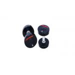 50KG Gym Workout Accessories Black Crossfit PU Coated Dumbbell Set for sale