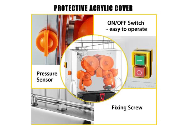 SUS304 22 Units/Min Slow Fresh Automatic Orange Juicer Extractor Machine