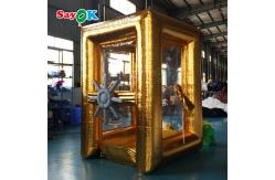 China Gold Large Advertisng Inflatable Money Machine Crash Cube For Promotion supplier