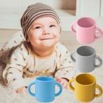 Chip Resistant Silicone Toddler Cups  8oz Training Open Cups For Toddlers 1-3 for sale