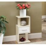 Particle Board Wooden Occasional Tables Two Display Shelves  Storage Organizer Drawer