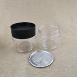 Stackable Black Screw Cap 438 Ml 51g Transparent PET Jar